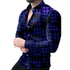 Casual shirts voor heren button down shirt fitness dagelijkse zomer winterband kraag herfst revers polyester bedrukte lente