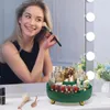 Förvaringslådor toalettbordslåda 360 graders rotation hudvård produkt rack modet plast makeup arrangör för kosmetisk läppstift fodral