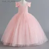 Платья девочек Детское платье с слоенкой на рукавах с блестками