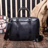 Factory Wholesale Men Sac à main Simple Plaid Mens Motspèdes Mordoufles en cuir Sacs d'ordinateur Joker Gentleman Leathers Sac à main