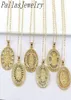 Pendant Necklaces 10Pcs Vintage Gold Plated Crystal Zircon Virgin Mary Necklace For Women Female Trendy Charms Religious Jewelry G2696329