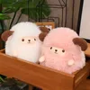 Dolls de pelúcia 30/40/50cm Childrens Sweet White Pink Sheep Plush Toy Toys macio brinquedos de animais fofos Aniversários e Natal Y240415