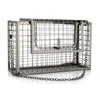 Sac Yyw Iron Cage Metal Hollow Out Embrayage de soirée sacs à main Fashion Fashion Chaîne Crossbody Sacs de messager carré