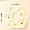 Bibs Burp Cloths 2/3pcs Baby Feeding Bibs 6 Layers Cotton Petal Infants Saliva Towel Summer Newborn Toddler Soft Burp Cloth Kid Bib 360 Degree Y240415Y240417X4VY