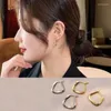 Dingle örhängen geometrisk metall gyllene fyrkant för kvinnor smycken tillbehör present koreanska kvinnor 2024 grossist