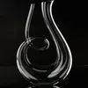 Crystal artisanal 1500 ml Glasse-spirale de vin Brandy Decanter Gift Harp Swan séparateur Puche de verre Aerator verser Aerator Set 240415