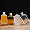 Decanter de uísque claro para licor Bourbon Glass Bottle Bottle Home Bebing Lead Free 100ml 240415