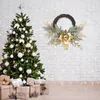 Decorative Flowers Christmas Door Wreath Gold Window Wall Decorations Ball Ornaments For Indoor Outdoor Decor