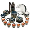 Ensembles de voiles de thé Vintage en céramique TEA SERVICE Cérémonie d'infuseur Gaiwan Accessoires de table Wasserkocher Yx50ts