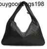 Hop Bag Bottegvenetas Handbags Large Handmade Woven Womens Dumpling Bun 2024 Autumnwinter New European and American Brand Leisure One Shoulder Handbag