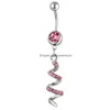 Navel Bell -knop klinkt YYJFF D0016 Kruisbuikring Mix kleuren Drop levering sieraden Body Dhiut