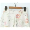 Short féminin yenkye en dentelle Trime à imprimé floral femme avec ceinture pantalon court d'été décontracté
