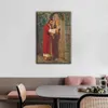 Jesus Knocking on The Door Wall Art Home Decor, Jesus Portrait Poster, Vintage Christ Religion Painting, Retro Christian Canvas Prints Wall Pictures for Living Room