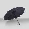 Parapluies Rouffle Automatique Automatique Résistant Soleil Résistant Soleil Noir Femmes Blanc Men de luxe UV Protection Polding Parasol Voyage portable