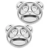 Assiettes 2 PCS PLAQUE ASTRAGE DIVITEUR ENFANT LE TODDLER BANDEJAS PARA COMIDA ACIER INOXDUBLE DIVÉ