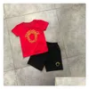 Clothing Sets New Designer Style Childrens For Summer Boys And Girls Sports Suit Baby Infant Short Sleeve Clothes Kids Set 2-8 T Drop Otrgu