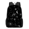 Школьные сумки черный бутик искусство 3D -принте