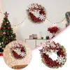 Kwiaty dekoracyjne Boże Narodzenie drzwi przednie girlandy czerwony samochód lniany łuk płatek śniegu jesienne weranda 24 wieniec