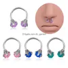 Näsringar tappar onda ögonkombination set 8 st/party hoop body piercing kvinnor mode tillbehör0.8x7mm drop leverans juvel dhgarden dhibp