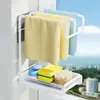 Kitchen Storage Rag Hanging Holder Sink Sponge Rack Dishcloth Drain Shelf Multifunction Organizer Bathroom Adjustable Decoration