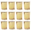 Bandlers 12pcs Gold Mercury Glass Doalight Holder Votive Cup for Home Decor Wedding Centres de Centres de fête