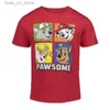 T-Shirts 2023 Yeni Tide Yaz Erkekleri Kadın Köpek 3D Baskı T-Shirt Moda Gündelik Yuvarlak Boyun Kısa Kollu Karikatür Giyim T240415