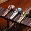 Câbles Alice A007G Crocodile métallique professionnel Capotasto Alloy Folk Guitare acoustique Capo Blamp Key Bronze Silver Copper Couleur