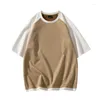 Herren-T-Shirts Leichtes Kurzärärmel-gut gestaltete Nische-Casu-Wildleder