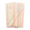 Drinking Straws 100PCS Straw Disposable Flexible Bend Plastic Wedding Birthday Party Cocktail Kitchen Bar Supplies