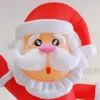 Hot selling 10mH (33ft) With blower LED Inflatable Santa Claus Blow up Father Christmas old man Air Balloon for Xmas Decoration free air shipping to door