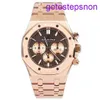 Highend AP Wrist Watch Royal Oak Series 26331 OUR PLAQUE FACE BROWN avec diamètre 41 mm Mécanique automatique Mens 18K Rose Gold