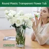 Vases Round Plastic Transparent Flower Tub