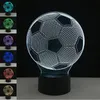 Voetbalbalvormige 3d Night Lights 7 kleuren Wijzigen LED TABEL LAMP Football Sport Fans Geschenken voor Club Bar Home Decoration Kids 240403