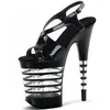 Kleiderschuhe 20 cm handgemachter Mode High Heel Sexy Clubbing Snow Exotic Tänzer 8 Zoll Rom Sommersandalen