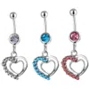 Navel Bell Button Rings Yyjff D0138 Heart Belly Mix Colors Drop Delivery Jewelry Body Dhusg