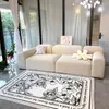 Tappeti semplici soggiorno camera da letto nordico tappeto di velluto reale