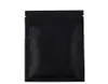 High quality 100 X Metallic Mylar ziplock bags flat bottom Black Aluminum foil small zip lock plastic bags3816459