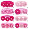 Dog Apparel 20/50PCS Valentine's Day Pet Decorate Bowtie With Diomand Grooming Flower Pink Gifts For Small Dogs Accessories Wholesale