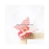 Haarzubehör Mutiple Farbe Vintage PVC Checkerboard Klauen Schmetterling elegante Frauen Plaid Barrette Drop Lieferung Baby, Kinder matnit dhwbf