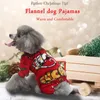 Hundekleidung Winter Jumpsuit Thermal Fleece Weihnachten Pyjamas warme Weihnachtsfeiertag Kostüme Santa Haustierkleidung für kleine Hunde Yorkie