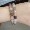 Instagram Xinjiang Shetai Gold Seda Violet Jade Jade Medula Crystal Bracelet Jóias Handchain Feminino