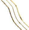 Kedjor Vintage Gold Chain Halsband för kvinnor Hörringsben Rope Foxtail Figaro Curb Link Choker smycken Tillbehör Whole4758701