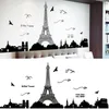Adesivi a parete adesivi decorativi adesivi impermeabili e resistenti all'umidità Parigi Torre Black C50 per cucina camera da letto camera da letto