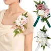 Dekorativa blommor Yan Flower Shoulder Corsages For Women Wedding Mother of the Bride Ceremony Anniversary Formella middagstillbehör