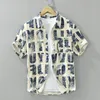 Chemises décontractées pour hommes 8090 lettre florale vintage imprimé à manches courtes Coton Coton de haute qualité Summer Hawaii Beach Holiday