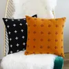 Pillow Nylon Cover Soft Grey Black Blue Durable Thick Home Decorative For Sofa Bed Decoration 45x45cm