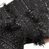 Party Dresses Hand-Knitted Small Sequin Black Dress Vestidos De Mujer Elegante Elegantes Vestido Preto Decote