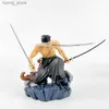 Akcja Figury 15 cm anime One Piece Roronoa Zoro Figure Art King Sauron Wano Country Anime Model Toy Prezent Kolekcja Działanie Rysunek Y240415