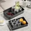 Theebladen bord koffie opslagafvoer met dubbele laag houder fruit theekopje groente waterfilter