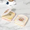 Dinnerware Portable Sandwich Box Toast Storage Reutilable Bread Preservation for Office Students Bento Lanches Acessórios